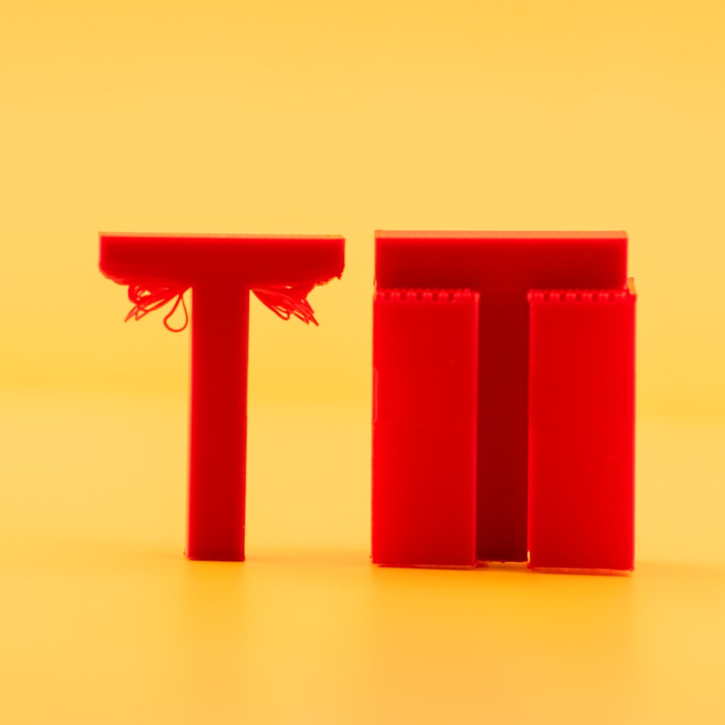 add support on T shape help to print without sag because of overhang